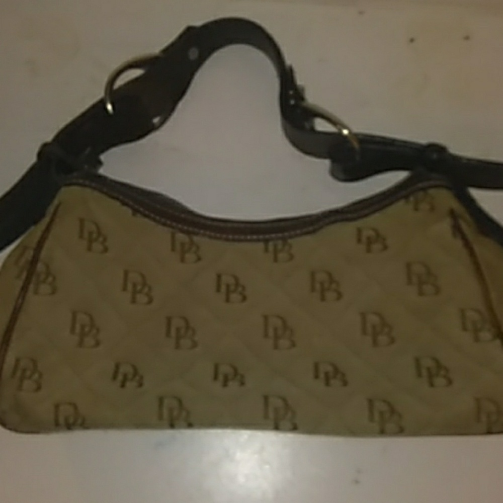 Dooney and Bourke brown leather monogram handbag